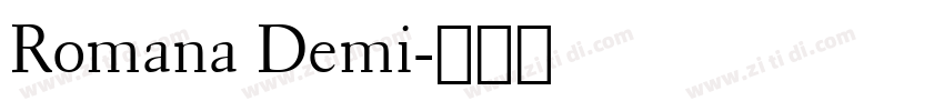 Romana Demi字体转换